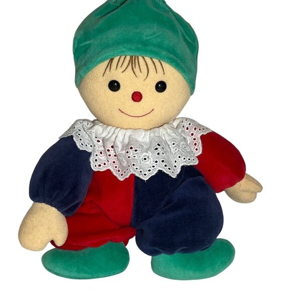 Vintage Steiff Sterntaler Clown Plush Doll 1970s With Pull String Music Box